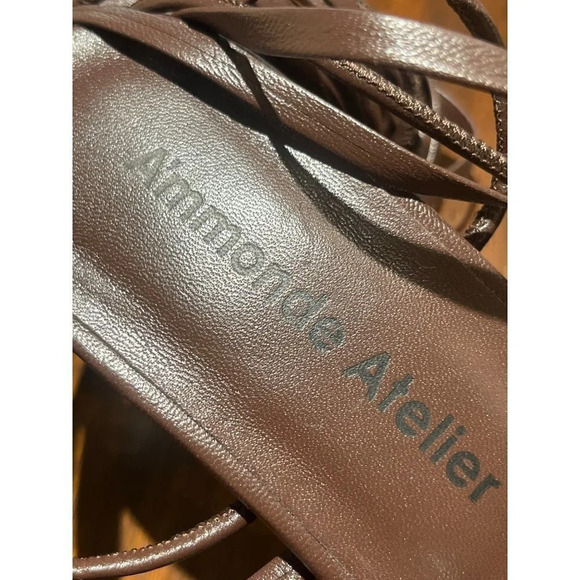 A'mmonde Atelier Aria 75 Multi Strap High Heels in Brown 37 7 Womens Sandals - Picture 10 of 16